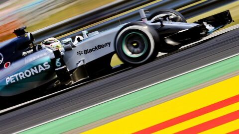 Hamilton en los entrenamientos libres del GP de Hungr&iacute;a