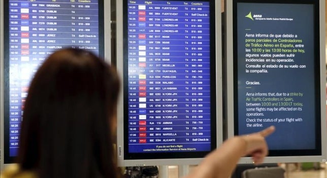 Segunda jornada de paros parciales convocada por los controladores aéreos Segunda jornada de paros parciales convocada por los controladores aéreos