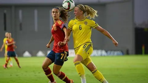 Un momento de la final entre España y Suecia Un momento de la final entre España y Suecia