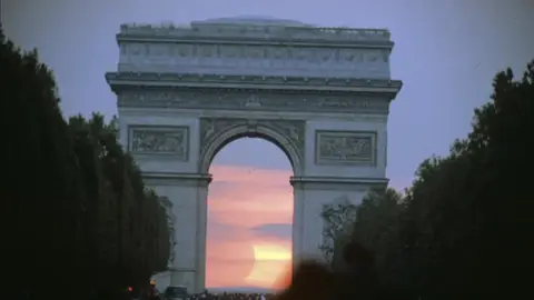 Vista del Arco del Triunfo en París Vista del Arco del Triunfo en París