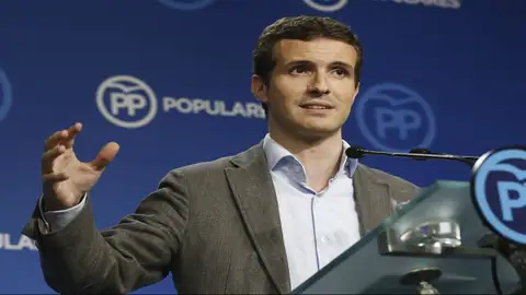 El vicesecretario de Comunicación del PP, Pablo Casado, tras la reunión del Comité de Dirección del partido El vicesecretario de Comunicación del PP, Pablo Casado, tras la reunión del Comité de Dirección del partido