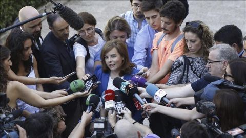 La vicepresidenta del Gobierno, Soraya S&aacute;enz de Santamar&iacute;a