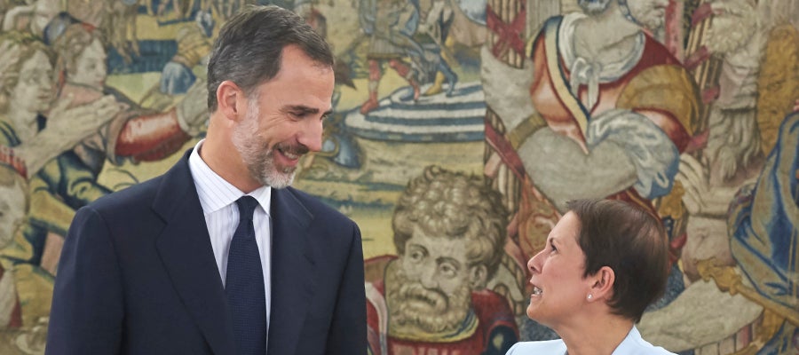El Rey y Uxue Barkos El Rey y Uxue Barkos