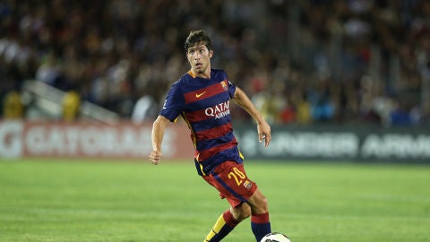 Sergi Roberto durante un encuentro de pretemporada con el Bar&ccedil;a