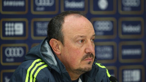 Rafa Ben&iacute;tez, durante una rueda de prensa