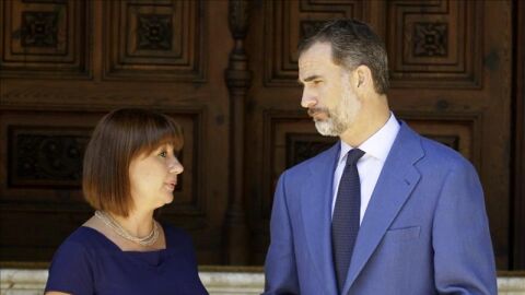 Francina Armengol y el rey Felipe VI