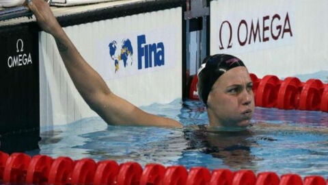 Melani Costa, en la semifinal del 400 libre en Kaz&aacute;n