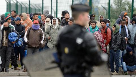 Inmigrantes en Calais