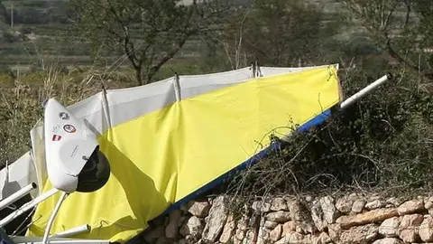 Imagen de archivo de otro accidente de un ultraligero Imagen de archivo de otro accidente de un ultraligero