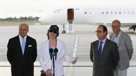 La francesa Isabelle Prime pronuncia un discurso en presencia del presidente francés, François Hollande La francesa Isabelle Prime pronuncia un discurso en presencia del presidente francés, François Hollande
