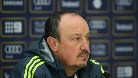 Rafa Benítez en rueda de prensa Rafa Benítez en rueda de prensa
