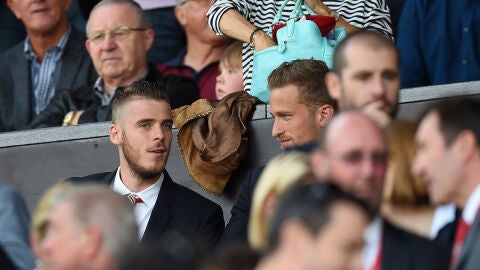 De Gea, en la grada de Old Trafford