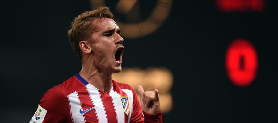 Griezmann celebrando un gol Griezmann celebrando un gol