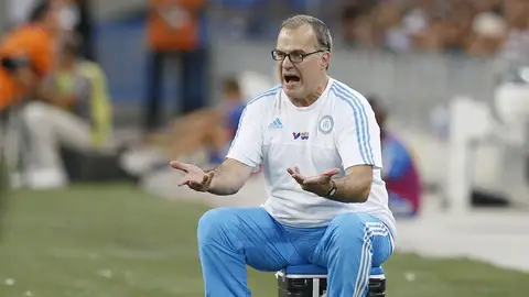 Bielsa, en su último partido como entrenador del Marsella Bielsa, en su último partido como entrenador del Marsella