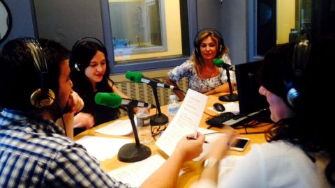 Sandra Golpe en Becarios en la onda