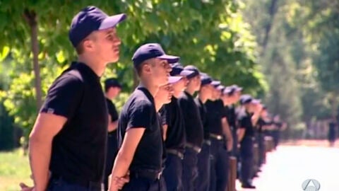 Vigilantes de seguridad, en Tiflis