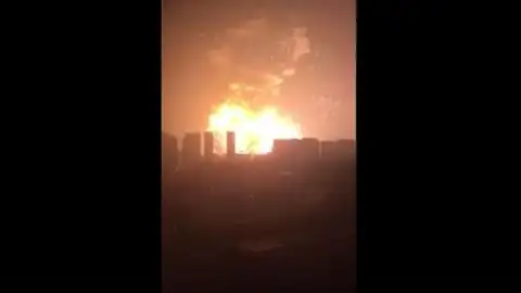 Imagen de la explosión en Tianjin Imagen de la explosión en Tianjin