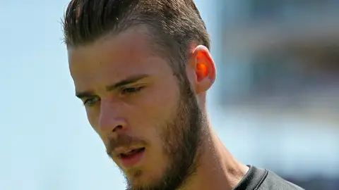 De Gea, con la cabeza agachada De Gea, con la cabeza agachada