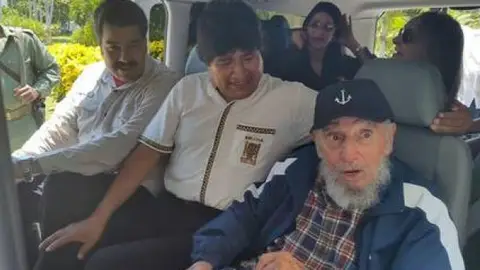 Castro con Morales y Maduro Castro con Morales y Maduro