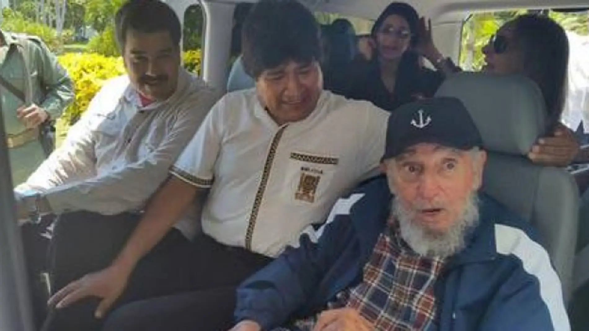 Castro con Morales y Maduro