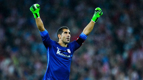 Gorka Iraizoz en el partido de ida de la Supercopa de Espa&ntilde;a