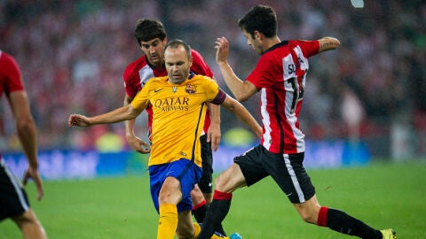 Andr&eacute;s Iniesta en la Supercopa de Espa&ntilde;a 2015