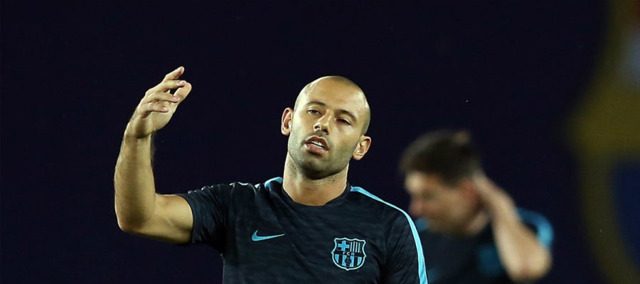 Mascherano, en un entrenamiento Mascherano, en un entrenamiento