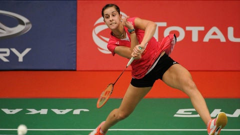 Carolina Mar&iacute;n, en un partido