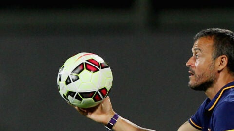 Luis Enrique, durante un partido 