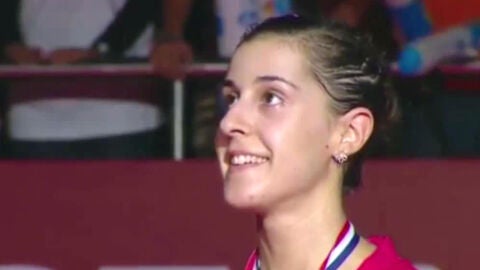 Carolina Mar&iacute;n, sonriente