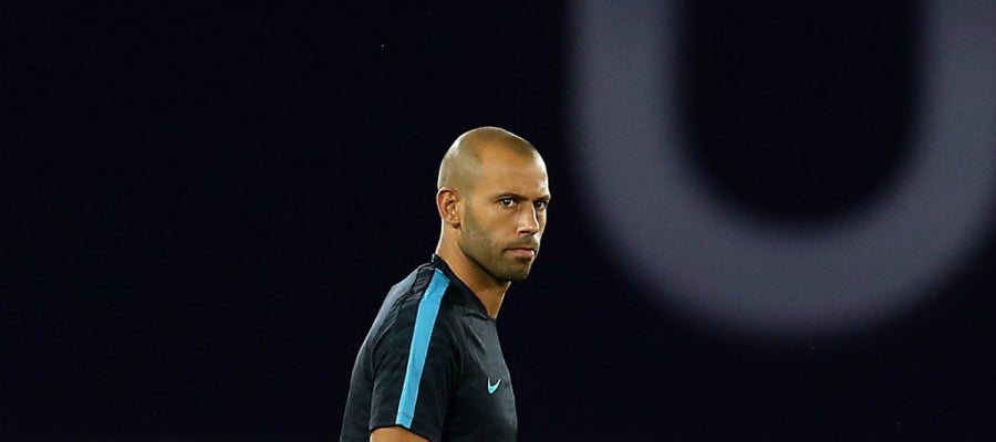 Javier Mascherano, en un entrenamiento Javier Mascherano, en un entrenamiento