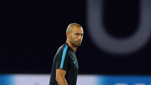 Javier Mascherano, en un entrenamiento