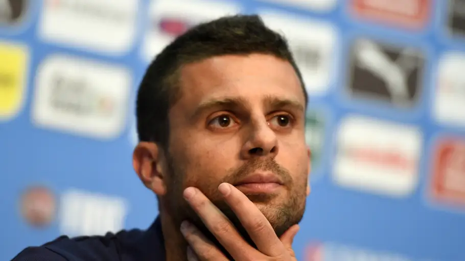 Thiago Motta, durante una rueda de prensa Thiago Motta, durante una rueda de prensa