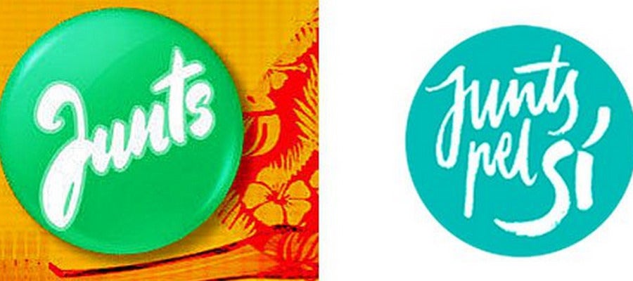 El nuevo logo de verano de TV3 (izquierda) junto al de la candidatura independentista. El nuevo logo de verano de TV3 (izquierda) junto al de la candidatura independentista.