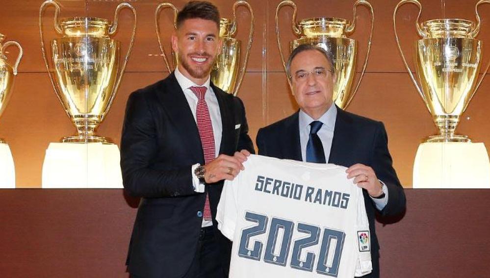 Sergio Ramos y Florentino Pérez