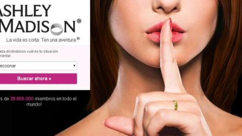 La p&aacute;gina web Ashley Madison