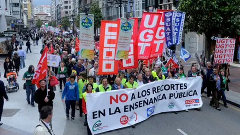 Protesta en la enseñanza en Asturias Protesta en la enseñanza en Asturias