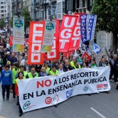 Protesta en la enseñanza en Asturias