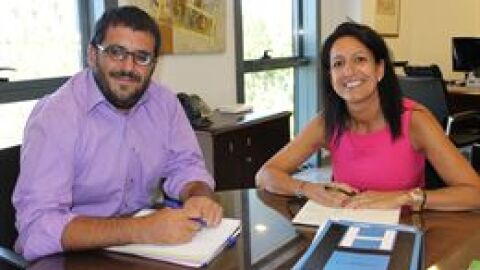 Reuni&oacute;n de Vicen&ccedil; Vidal e Inma Benito