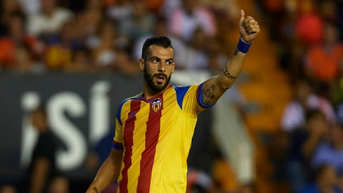 Negredo, en el partido contra el M&oacute;naco
