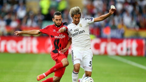 Fabio Coentrao, durante un encuentro contra el Sevilla