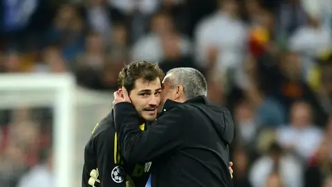 Iker Casillas y José Mourinho, durante su etapa en el Real Madrid Iker Casillas y José Mourinho, durante su etapa en el Real Madrid