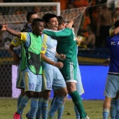El Astana FC celebra su pase a la Champions League
