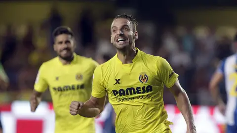 Soldado celebra su gol contra el Espanyol Soldado celebra su gol contra el Espanyol