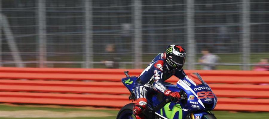 Jorge Lorenzo en el circuito de Silverstone Jorge Lorenzo en el circuito de Silverstone