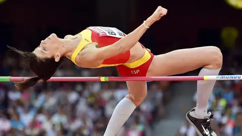 Ruth Beitia, durante un salto Ruth Beitia, durante un salto