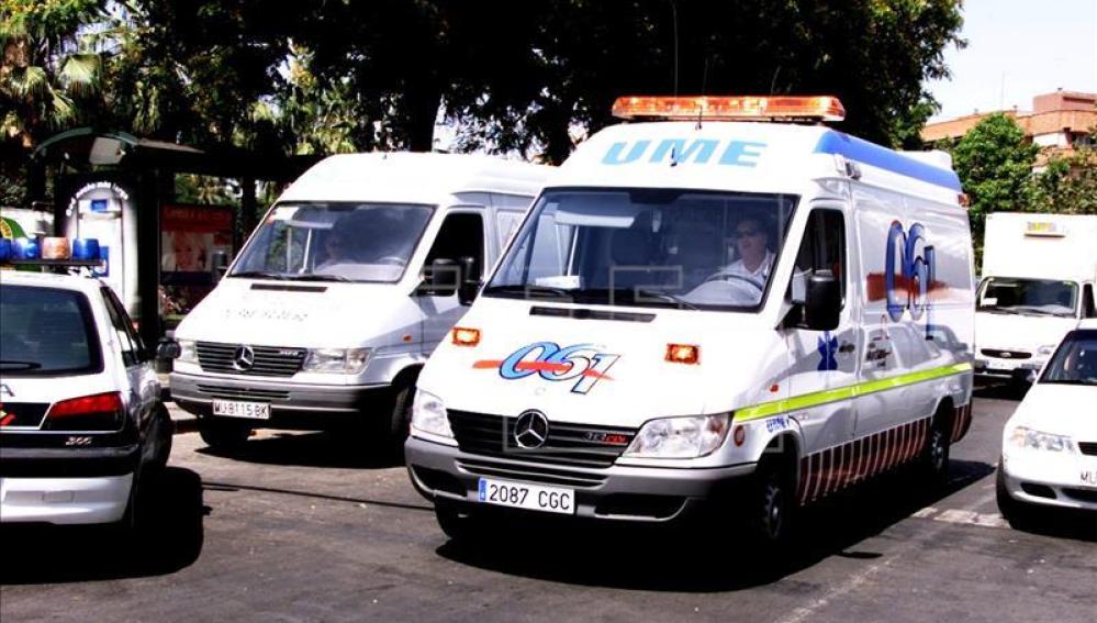 Imagen de una ambulancia en Murcia