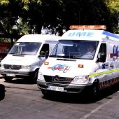 Imagen de una ambulancia en Murcia