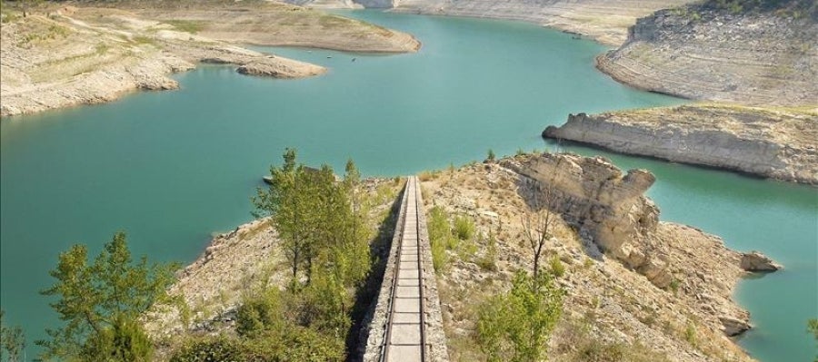 El embalse de Entrepeñas en el municipio de Sacedón El embalse de Entrepeñas en el municipio de Sacedón