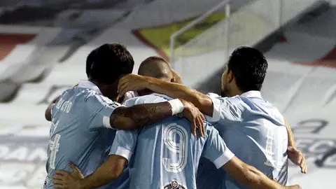 Los jugadores del Celta celebran el gol de Nolito Los jugadores del Celta celebran el gol de Nolito